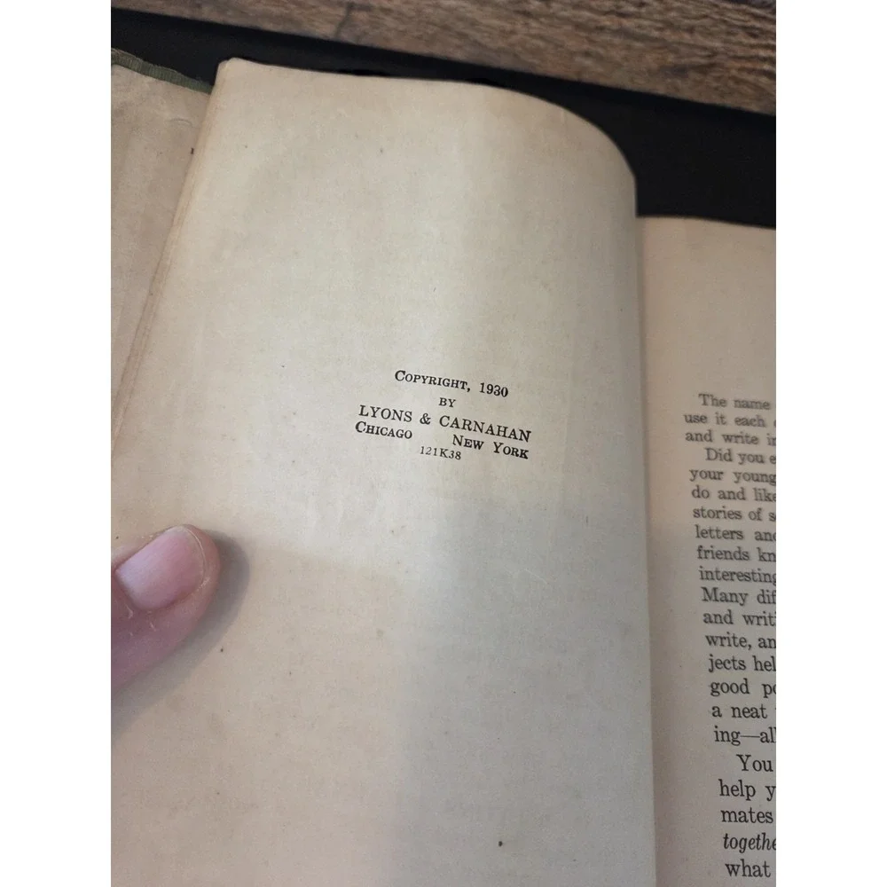 vintage hardcover textbook titled 